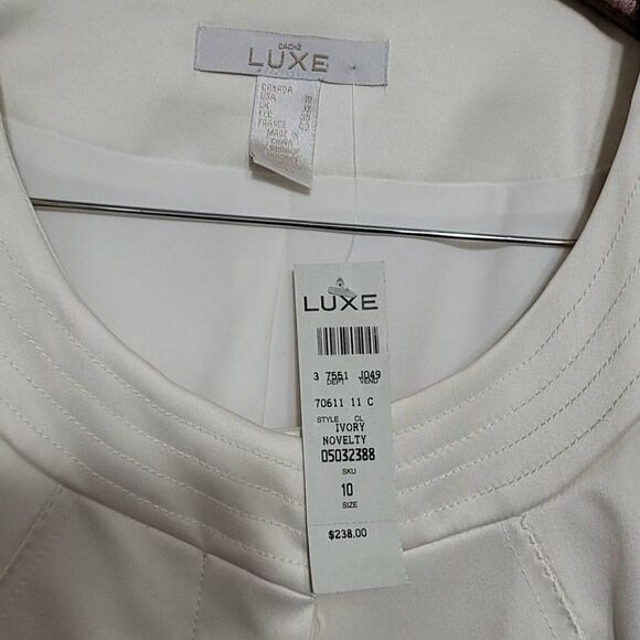 New Cache Luxe Ivory blazer size 10 - Picture 2 of 7